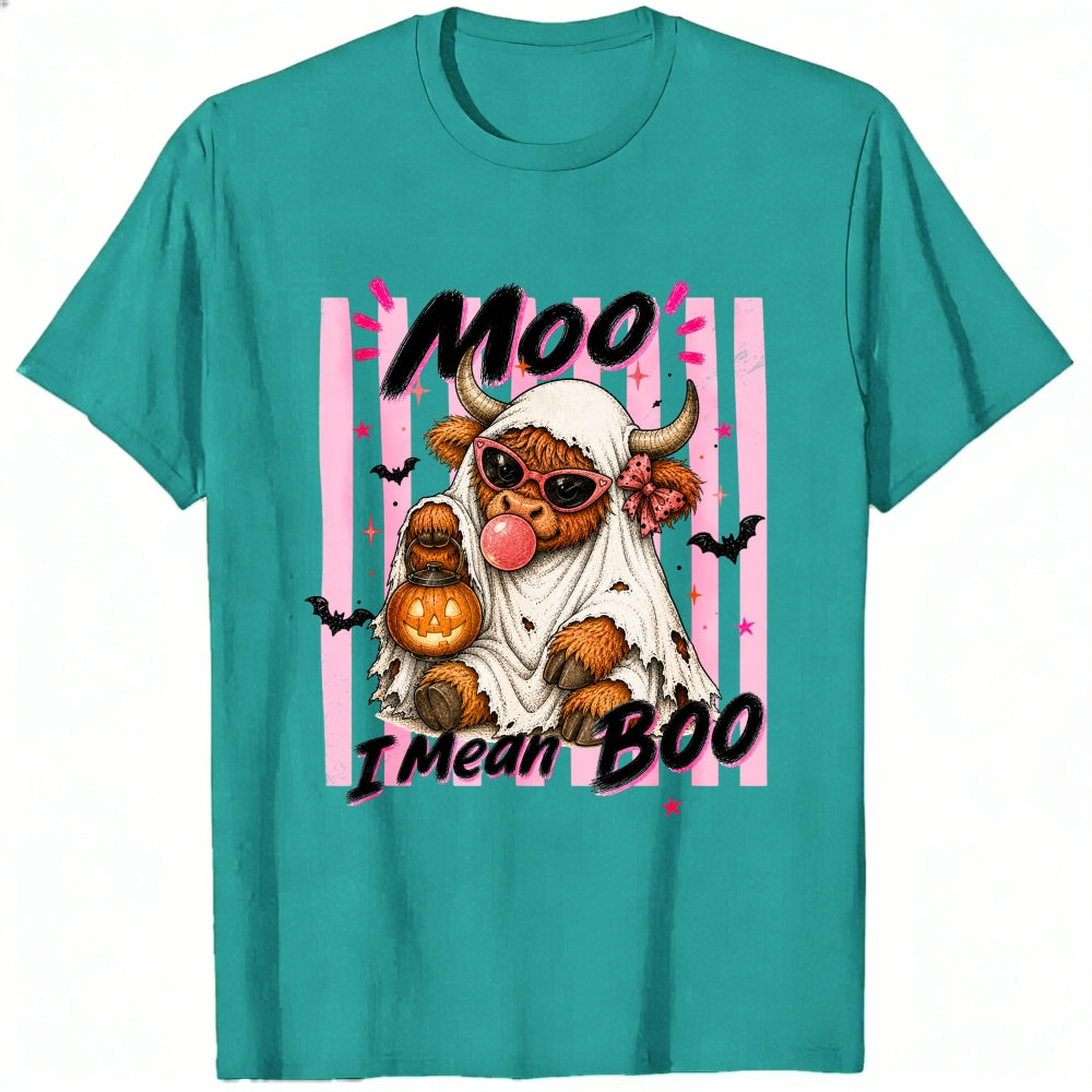 Funny Halloween Cow Ghost Moo I Mean Boo Classic T-Shirt