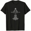 Black Classic T-Shirt Fatherhood Is Kingdom Work Cross With Roots Design