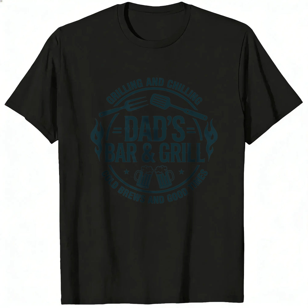 Casual Style Classic T-Shirt Dad's Bar And Grill Grilling And Chilling Cold Brews And Good Times