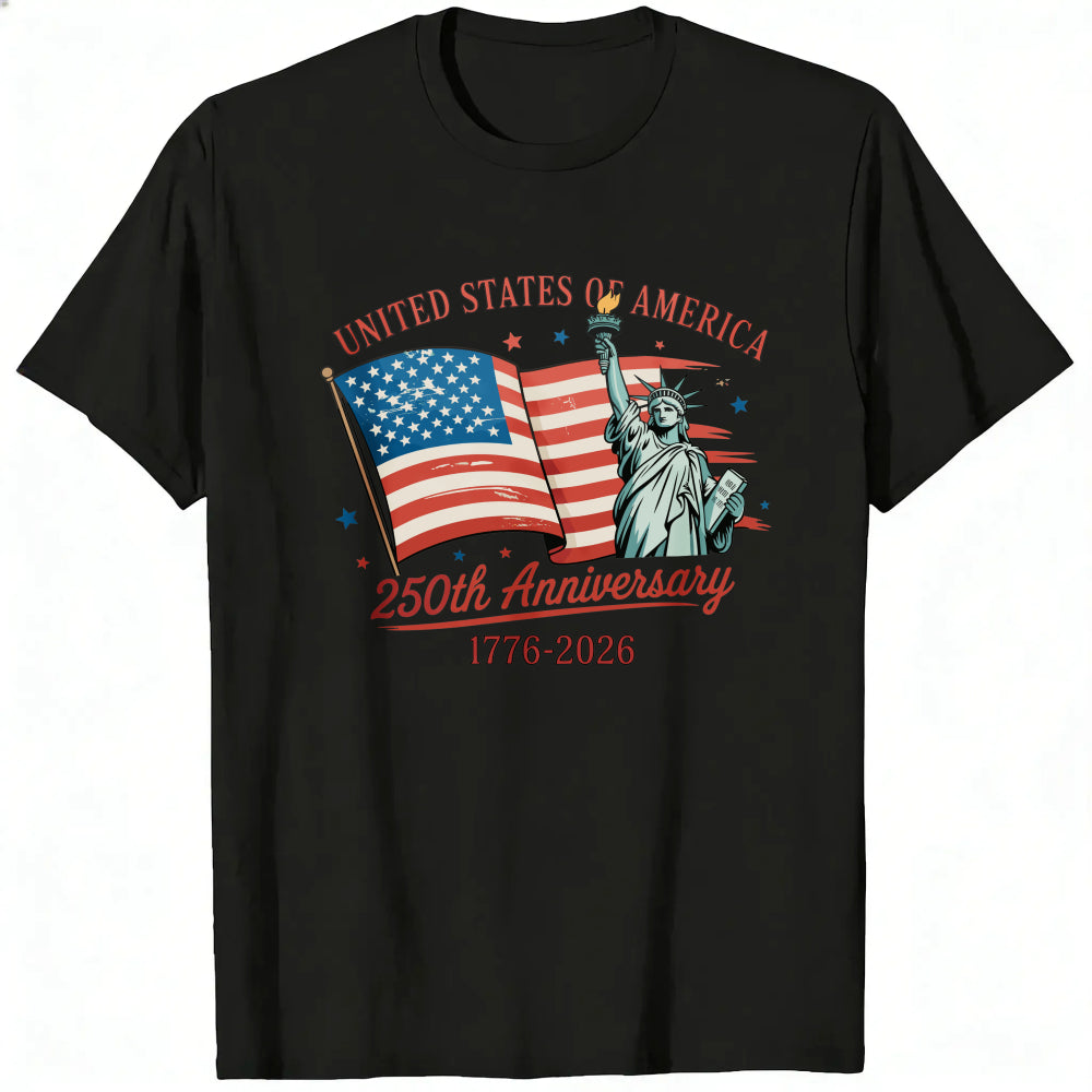 Patriotic American Flag And Statue Of Liberty Classic T-Shirt 250th Anniversary 1776 2026