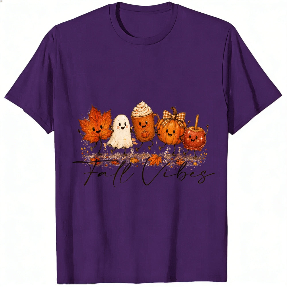 Cute Autumn Kawaii Characters Fall Vibes Classic T-Shirt