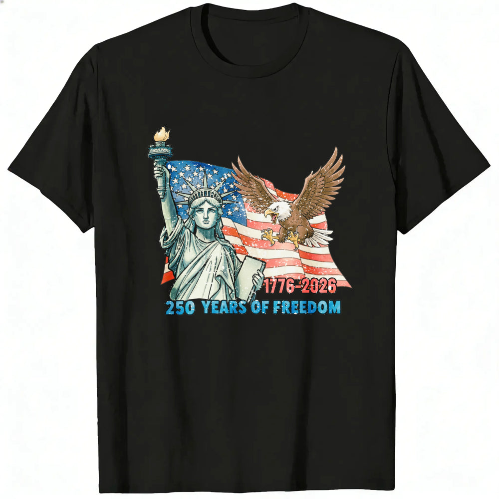 Patriotic American Flag Statue Of Liberty Eagle Classic T-Shirt 250 Years Of Freedom 1776 2026