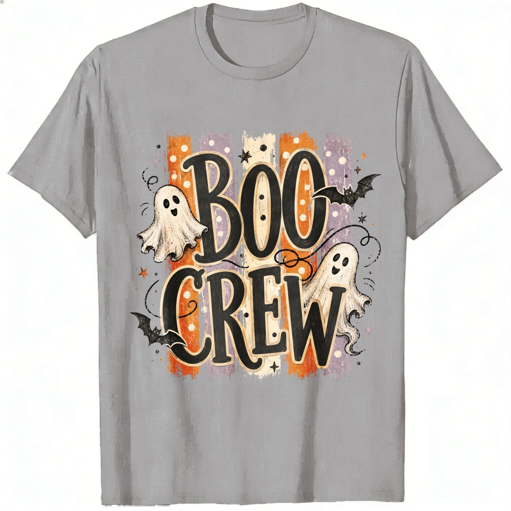 Halloween Funny Boo Crew Ghost Bat Classic T-Shirt