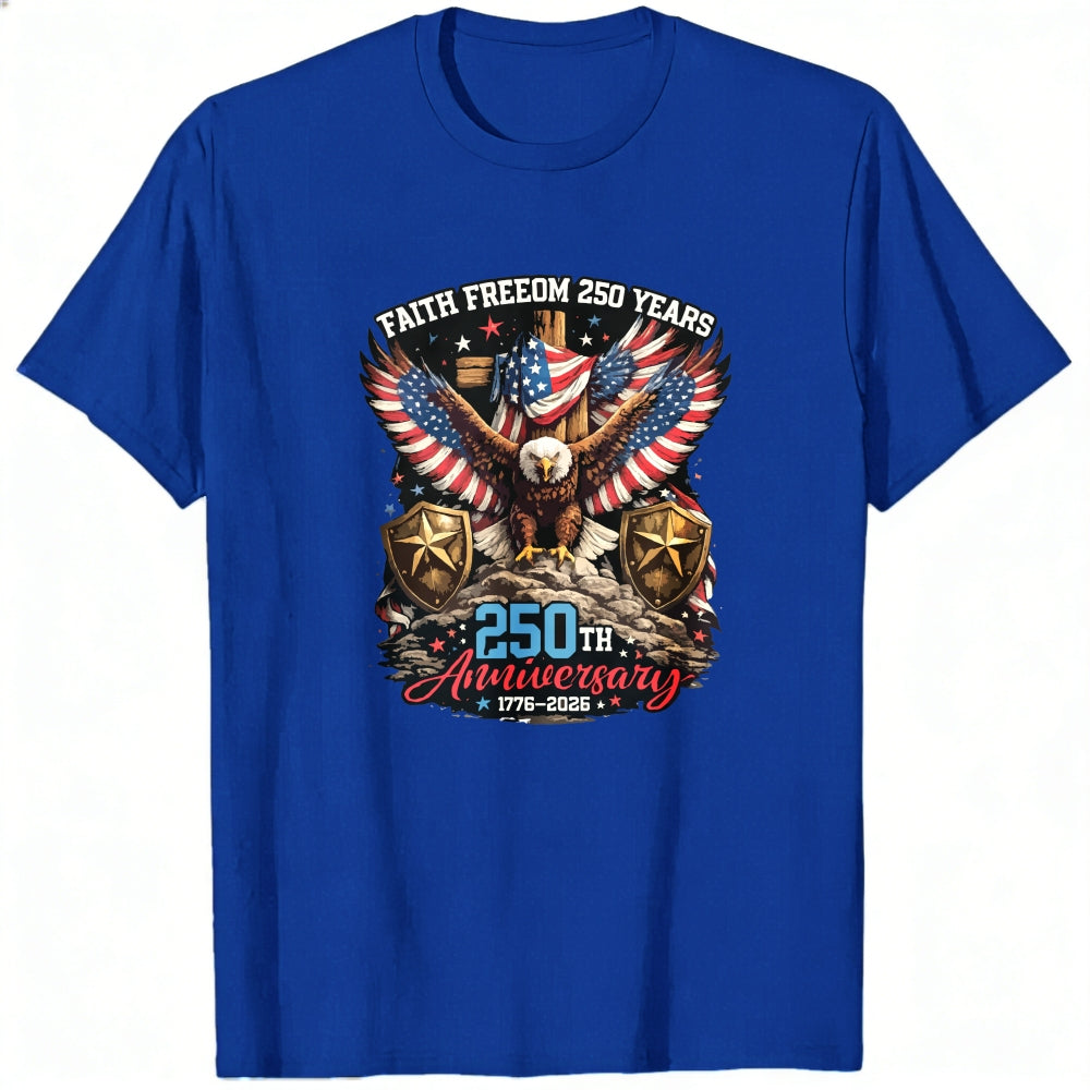 Patriotic Eagle American Flag Classic T-Shirt 250th Anniversary 1776 2026 Faith Freedom
