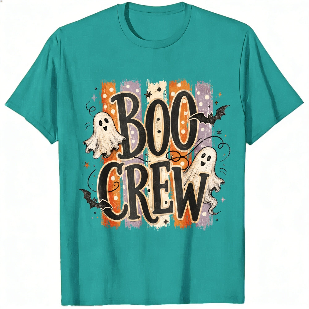 Halloween Funny Boo Crew Ghost Bat Classic T-Shirt