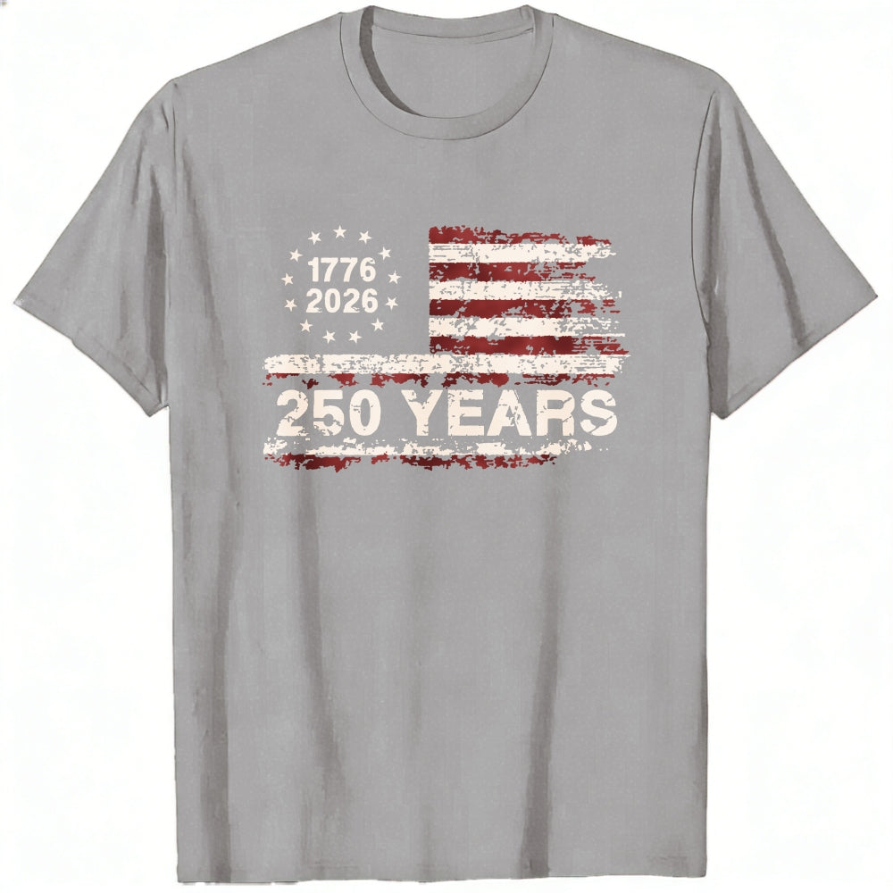 Patriotic American Flag Design Classic T-Shirt 1776 2026 250 Years Celebration
