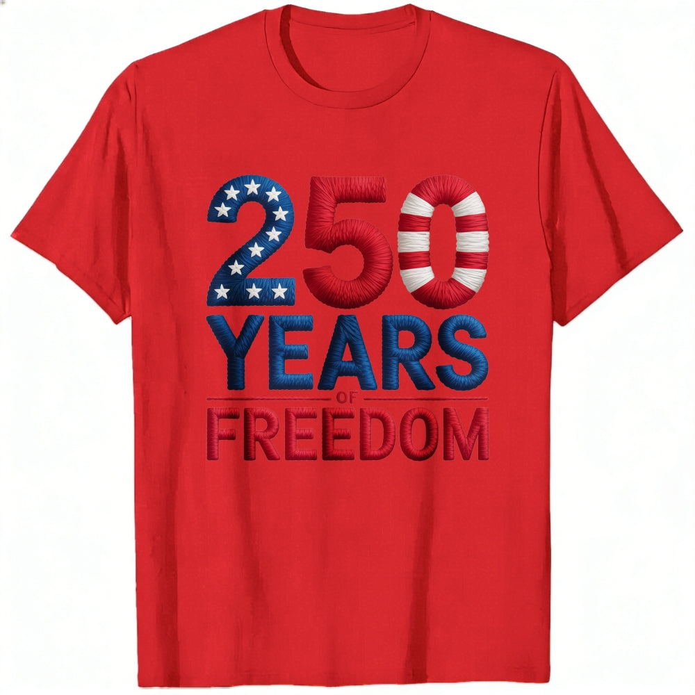 Patriotic American Flag Design Classic T-Shirt 250 Years Of Freedom