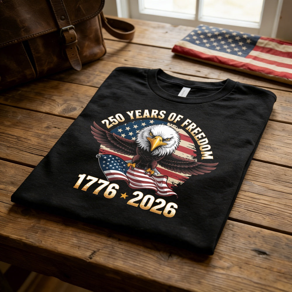 Patriotic Eagle American Flag 250 Years Of Freedom 1776 2026 Classic T-Shirt