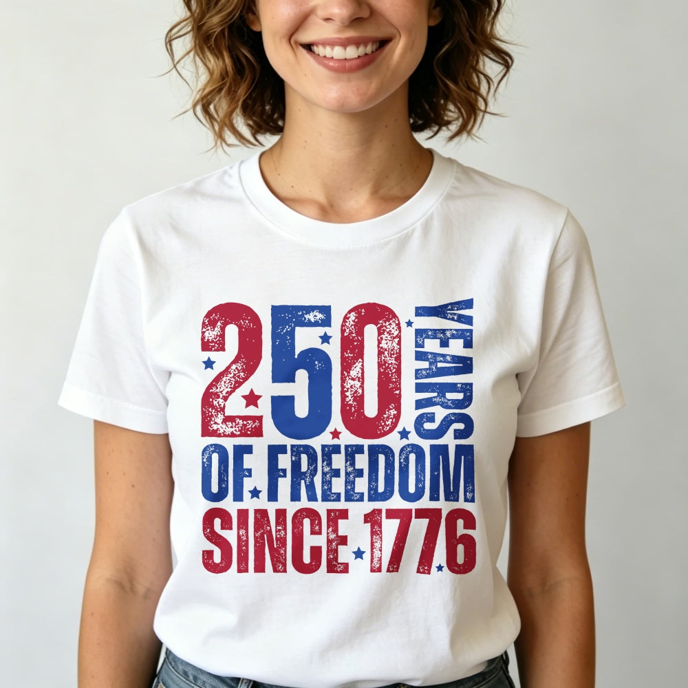 Patriotic American Independence Day Classic T-Shirt 250 Years Of Freedom Since 1776
