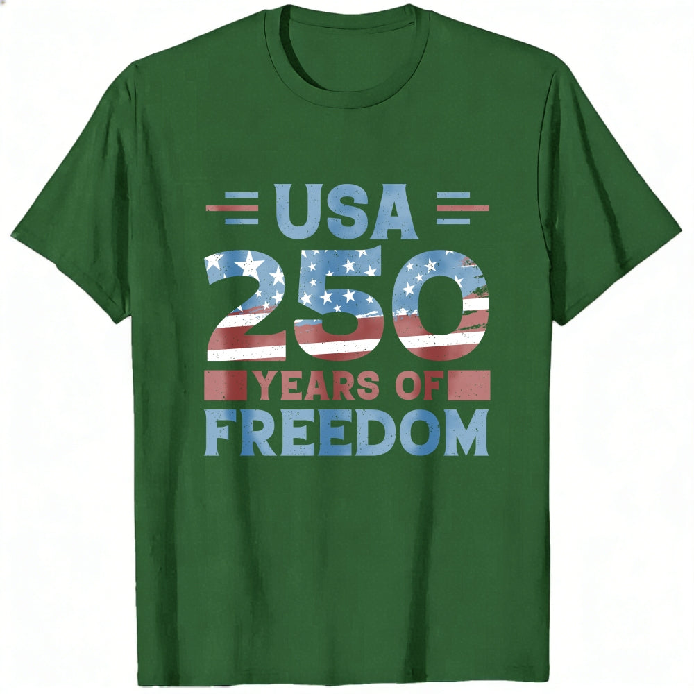 Patriotic American Flag Design Classic T-Shirt 250 Years Of Freedom Usa Celebration