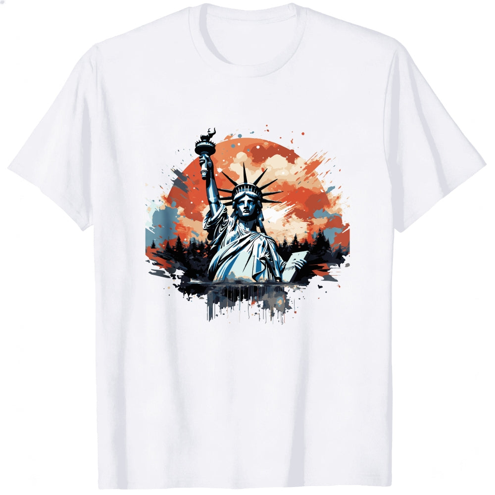 Artistic Statue Of Liberty Sunset Classic T-Shirt