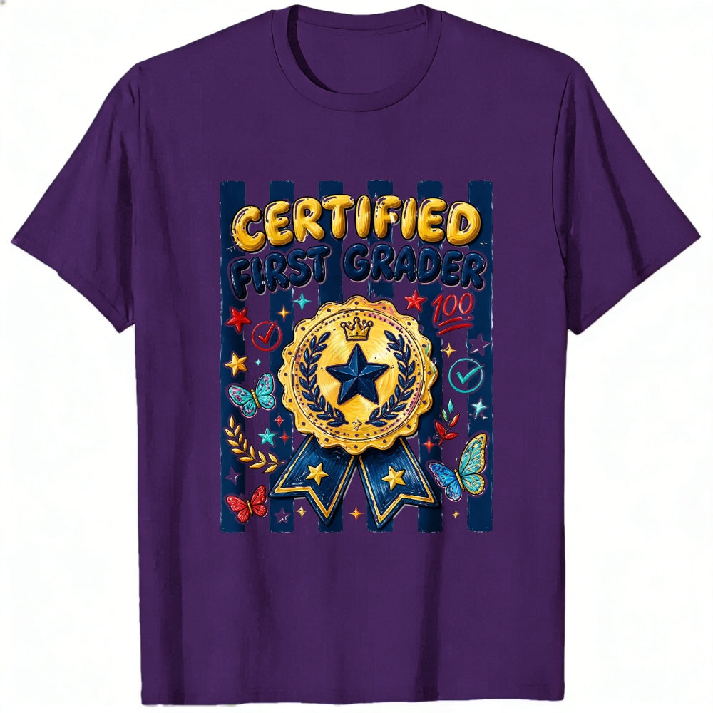 Cute Certified First Grader Badge Classic T-Shirt