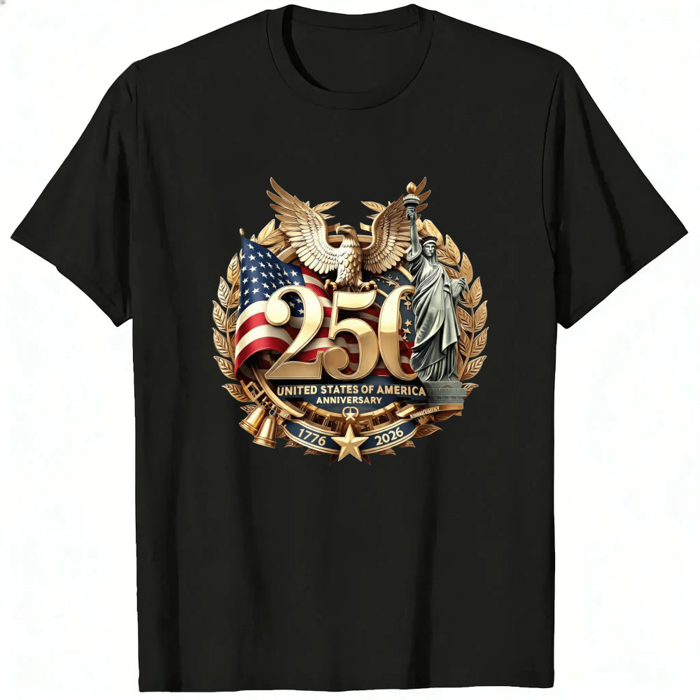 Patriotic American Eagle And Statue Of Liberty Classic T-Shirt 250th Anniversary United States Of America 1776 2026