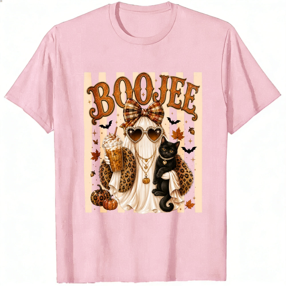 Funny Booje Ghost Leopard Print Halloween Classic T-Shirt