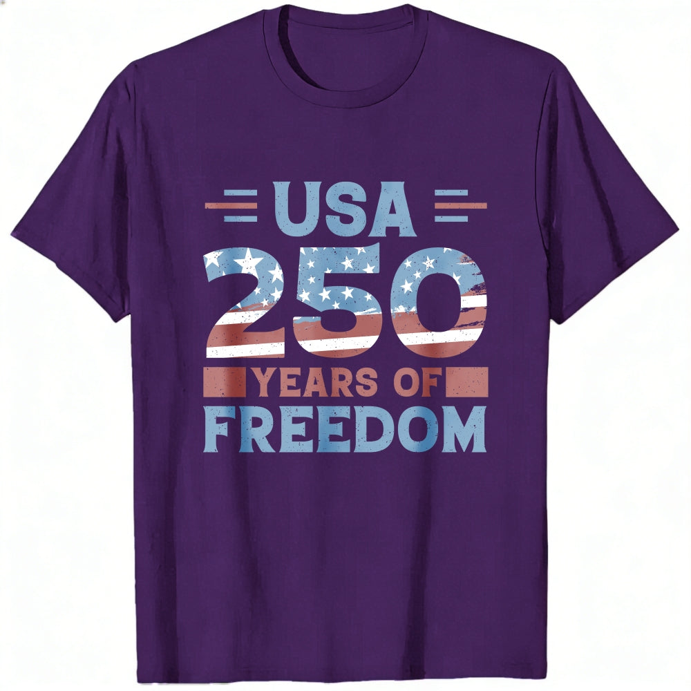 Patriotic American Flag Design Classic T-Shirt 250 Years Of Freedom Usa Celebration