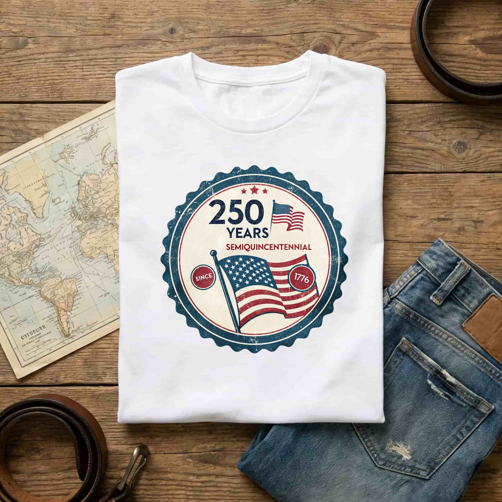 Patriotic American Flag 250 Years Semiquincentennial Classic T-Shirt