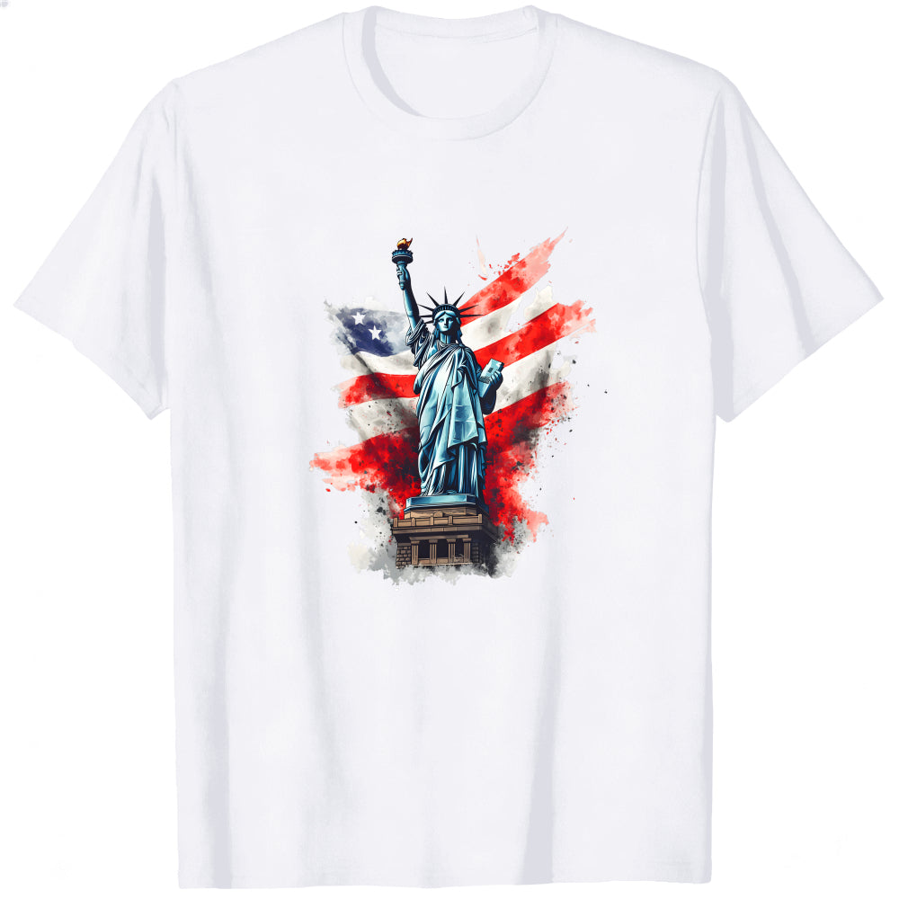 Patriotic American Flag Statue Of Liberty Classic T-Shirt