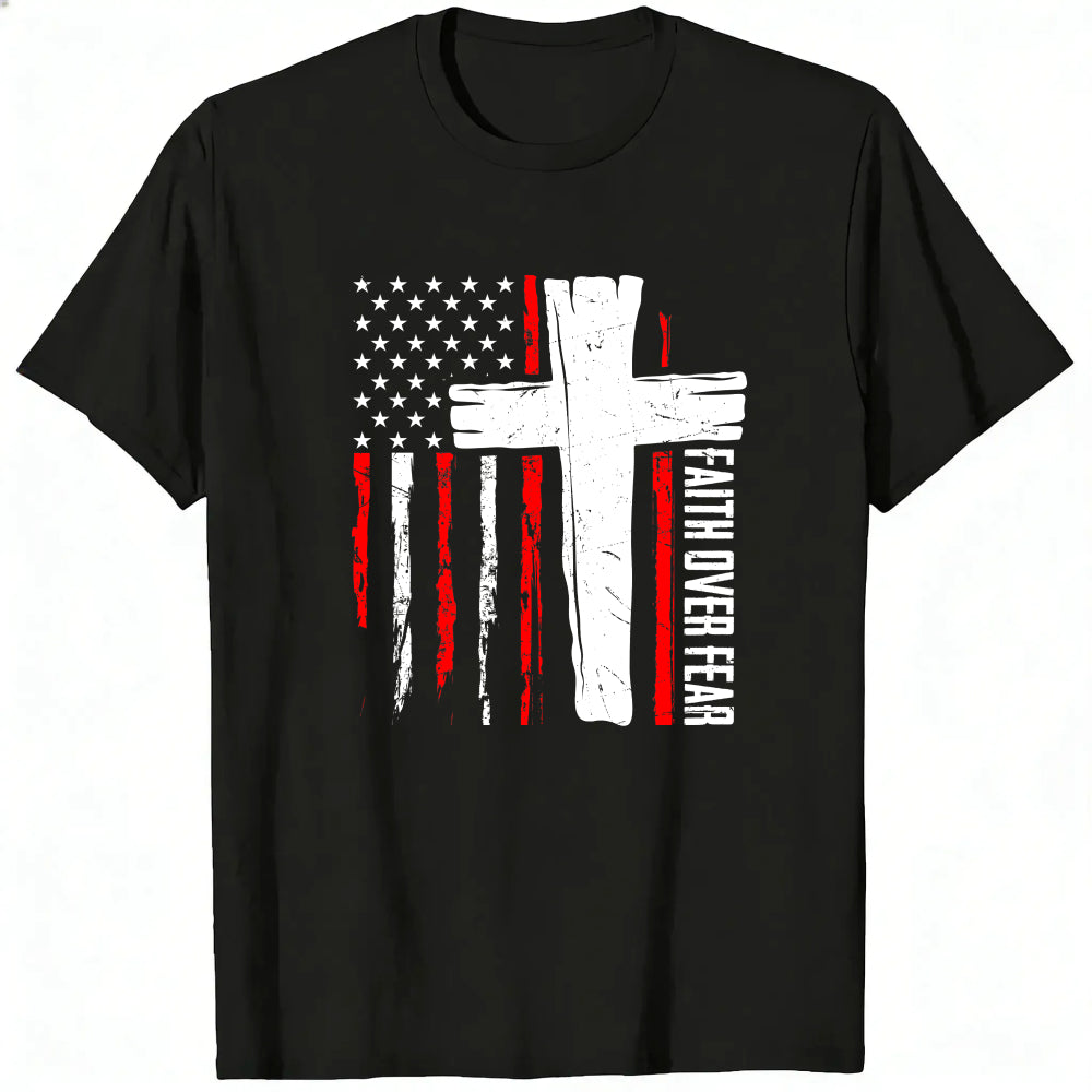 American Flag Cross Design Classic T-Shirt