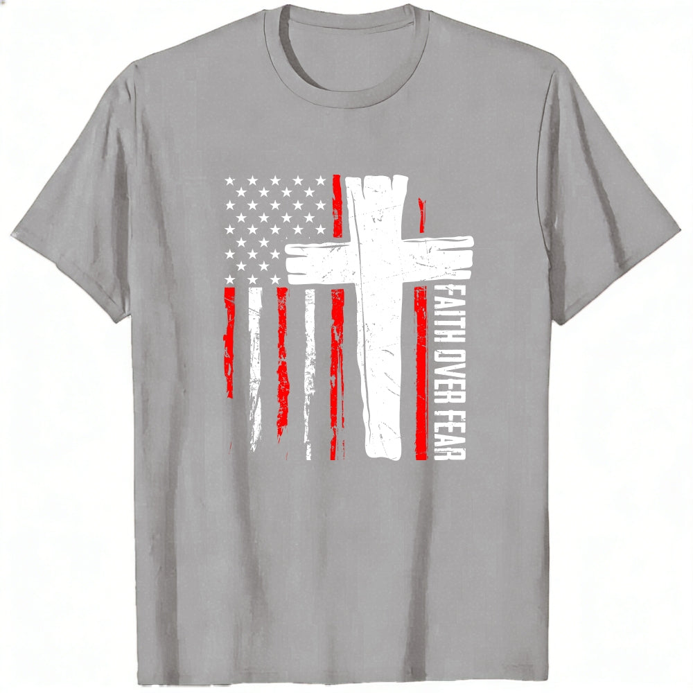 American Flag Cross Design Classic T-Shirt