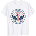 Patriotic American Eagle And Cross Classic T-Shirt Faith Freedom 250 Years 1776 2026