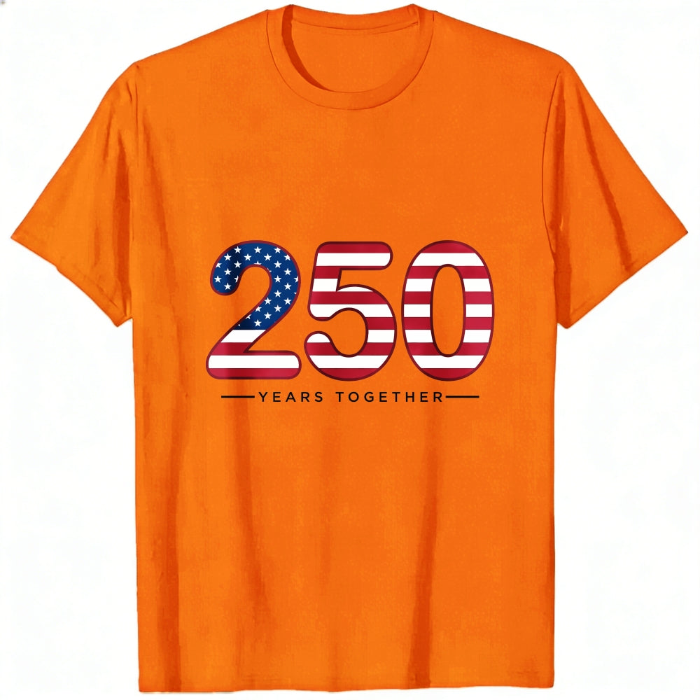 Patriotic American Flag Design Classic T-Shirt 250 Years Together