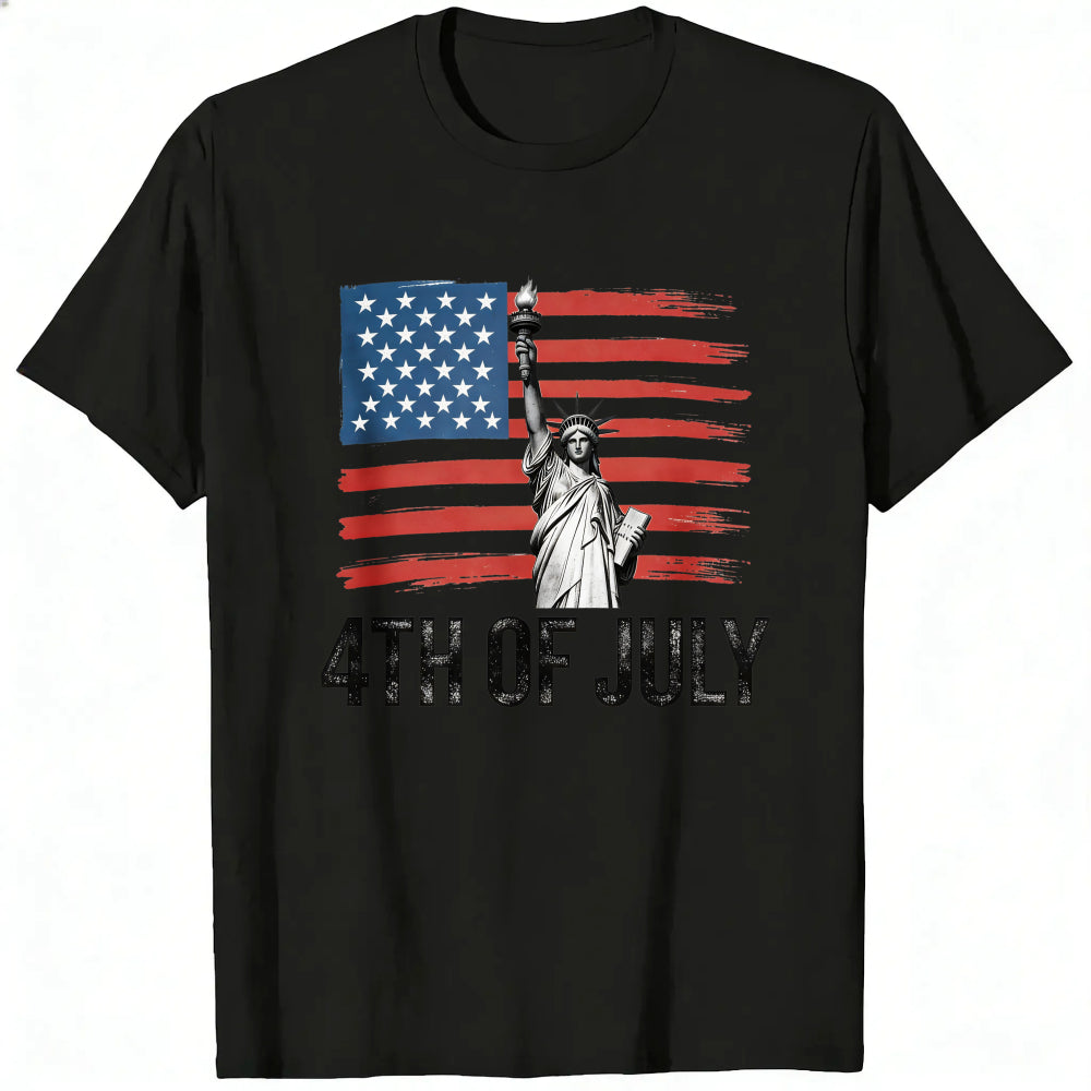 Patriotic American Flag Statue Of Liberty Classic T-Shirt 4th Of July