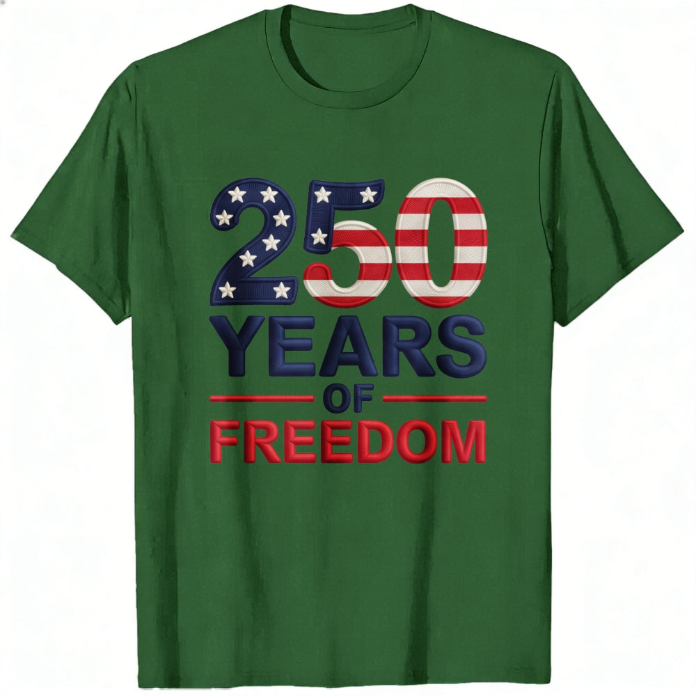 Patriotic American Flag Design Classic T-Shirt 250 Years Of Freedom
