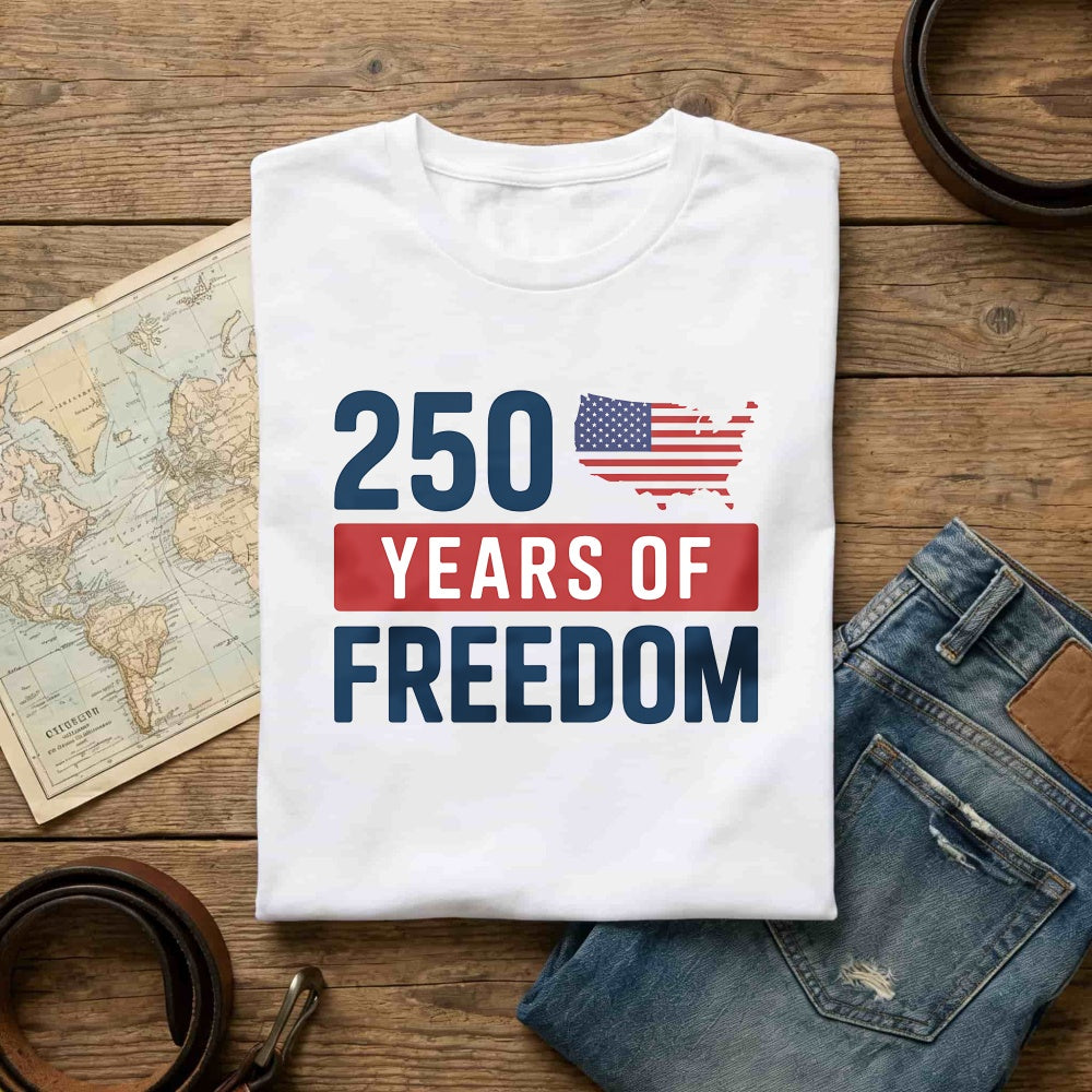 Patriotic American Flag 250 Years Of Freedom Classic T-Shirt
