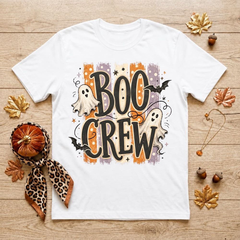Halloween Funny Boo Crew Ghost Bat Classic T-Shirt