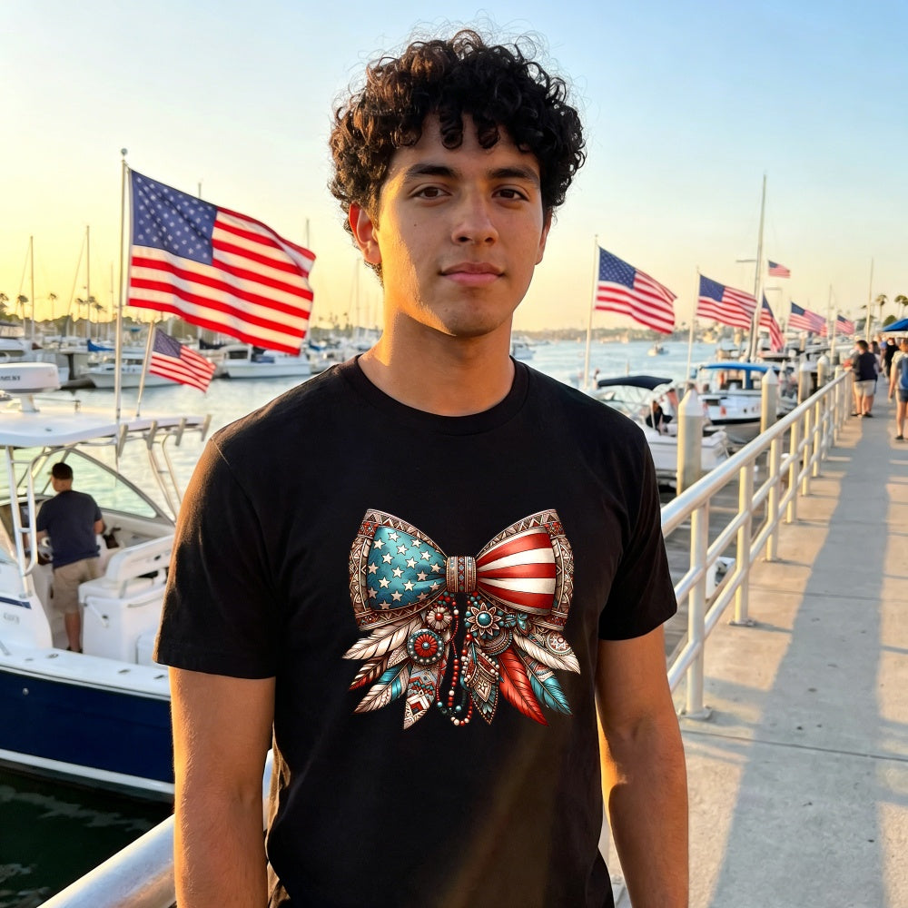 Patriotic American Flag Design Classic T-Shirt Made In Usa 250
