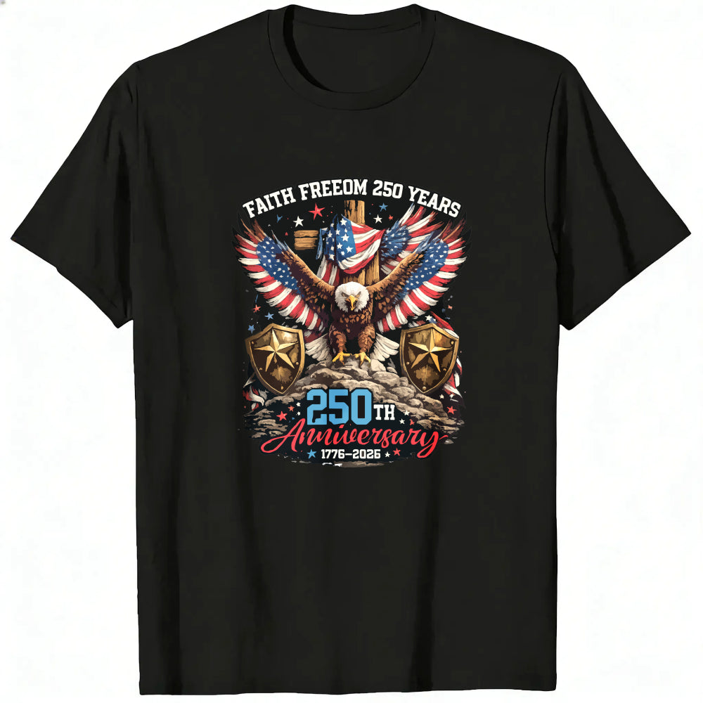 Patriotic Eagle American Flag Classic T-Shirt 250th Anniversary 1776 2026 Faith Freedom
