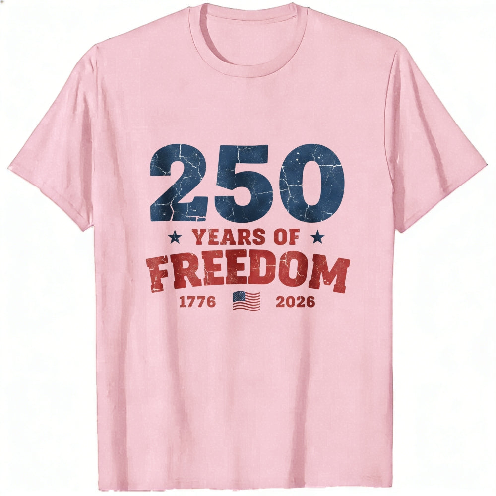 Patriotic American Independence Day 250 Years Of Freedom Classic T-Shirt