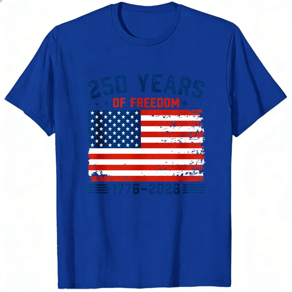 Patriotic American Flag Design Classic T-Shirt 250 Years Of Freedom 1776 2026