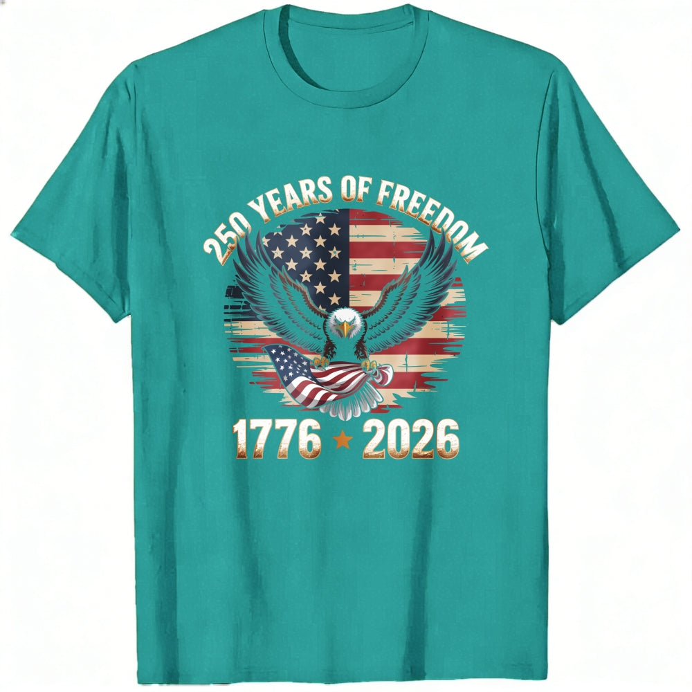 Patriotic Eagle American Flag 250 Years Of Freedom 1776 2026 Classic T-Shirt