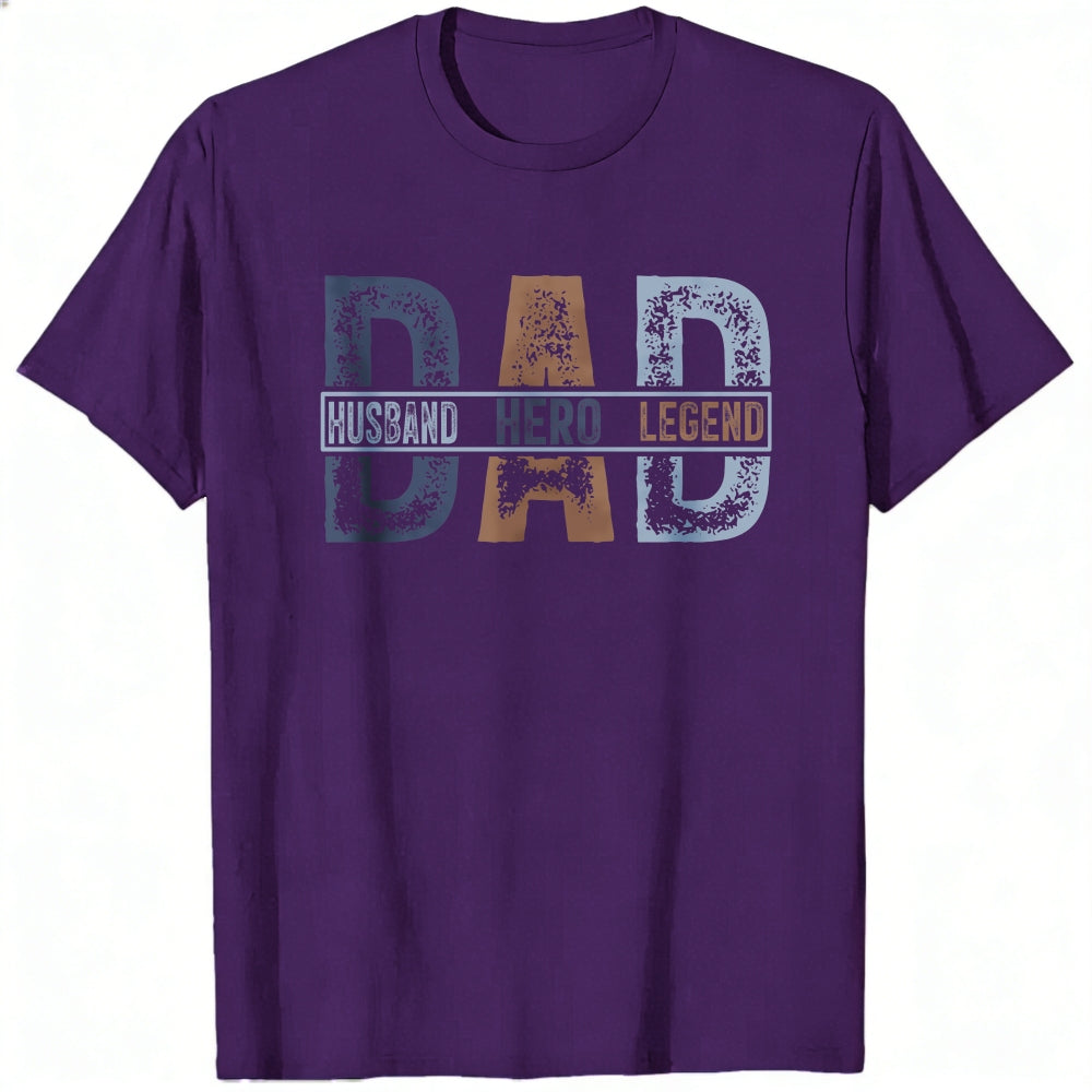 Graphic Print Classic T-Shirt Dad Husband Hero Legend