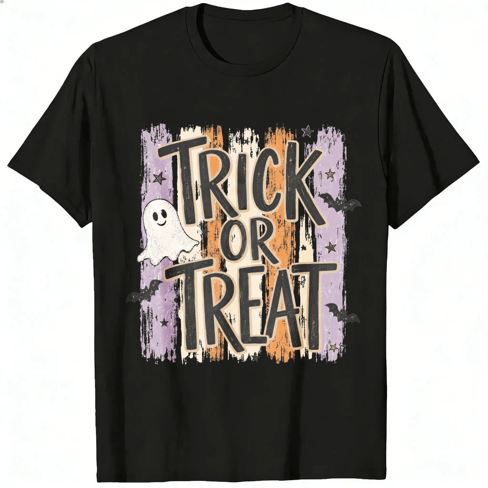 Halloween Trick Or Treat Ghost Bat Classic T-Shirt