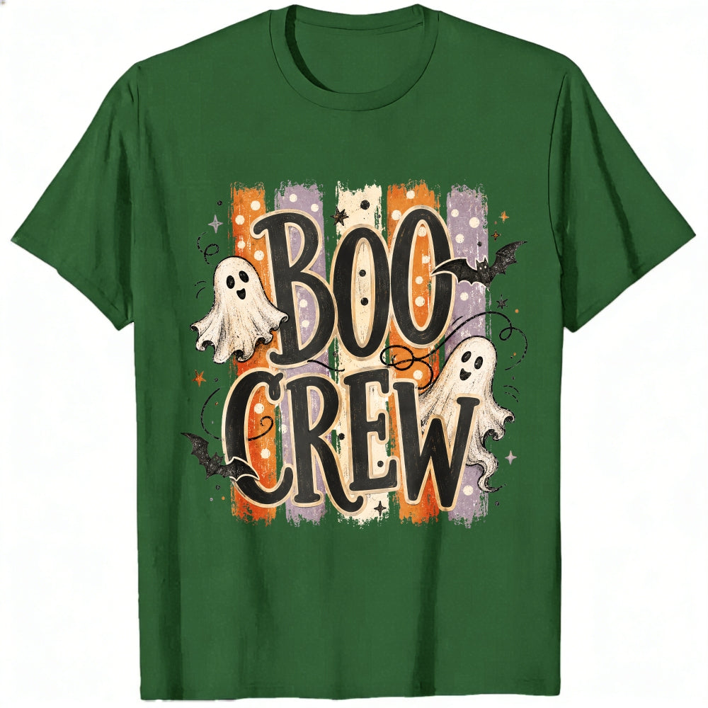 Halloween Funny Boo Crew Ghost Bat Classic T-Shirt
