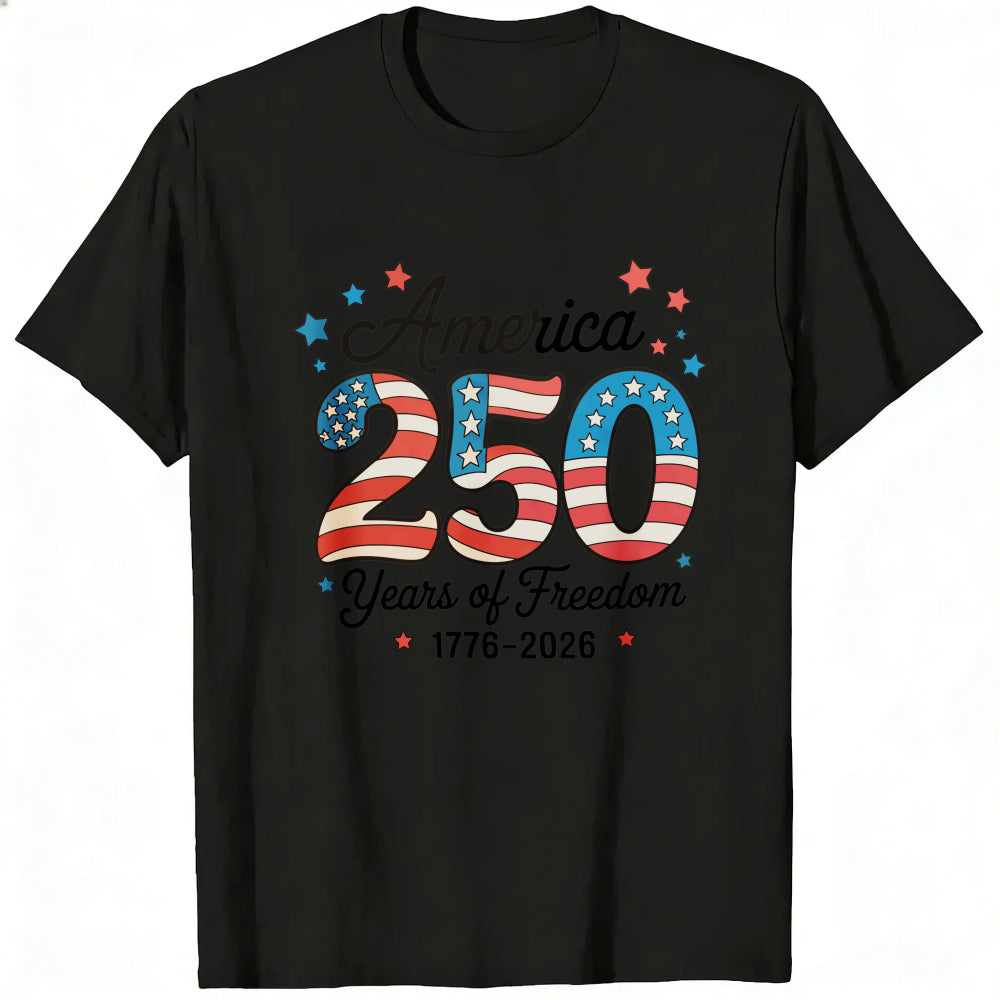 Patriotic American Flag Design Classic T-Shirt America 250 Years Of Freedom 1776 2026