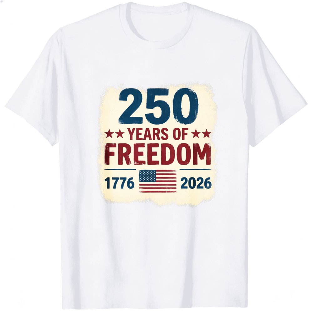 Patriotic American Independence Day 250 Years Of Freedom Classic T-Shirt