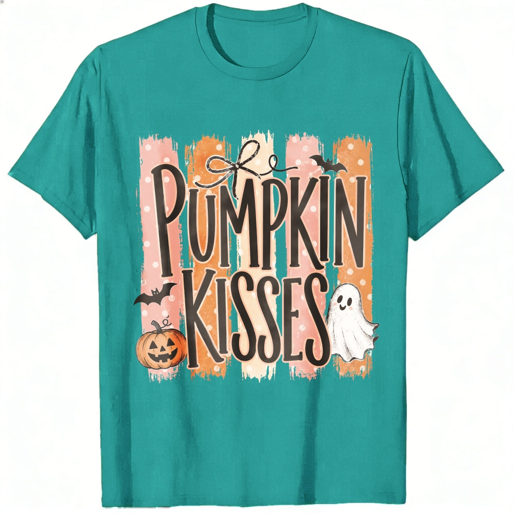 Halloween Pumpkin Kisses Ghost Bat Classic T-Shirt