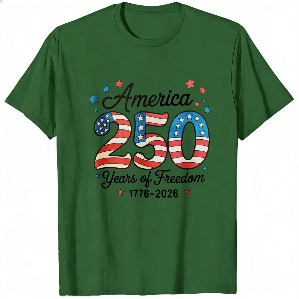 Patriotic American Flag Design Classic T-Shirt America 250 Years Of Freedom 1776 2026