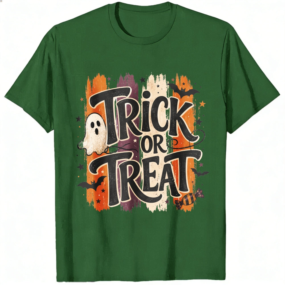 Halloween Vintage Trick Or Treat Ghost Bat Classic T-Shirt