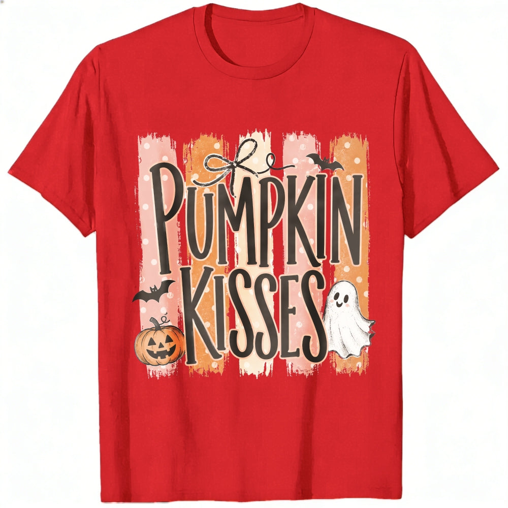 Halloween Pumpkin Kisses Ghost Bat Classic T-Shirt