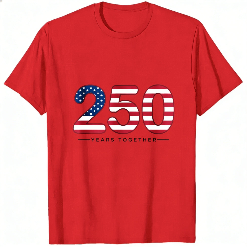 Patriotic American Flag Design Classic T-Shirt 250 Years Together