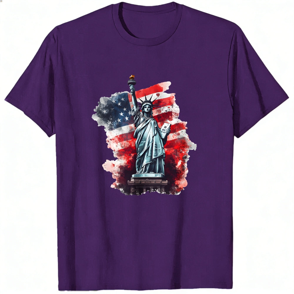 American Flag Statue Of Liberty Classic T-Shirt