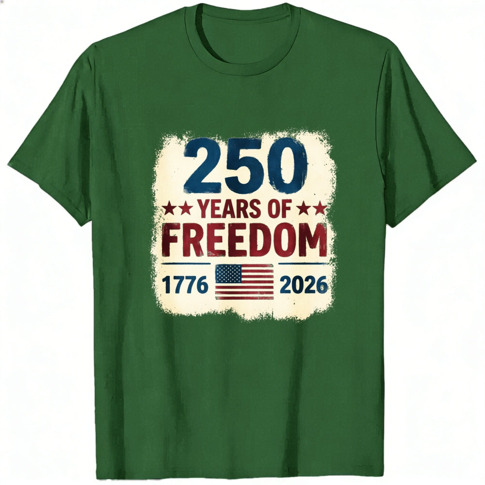 Patriotic American Independence Day 250 Years Of Freedom Classic T-Shirt