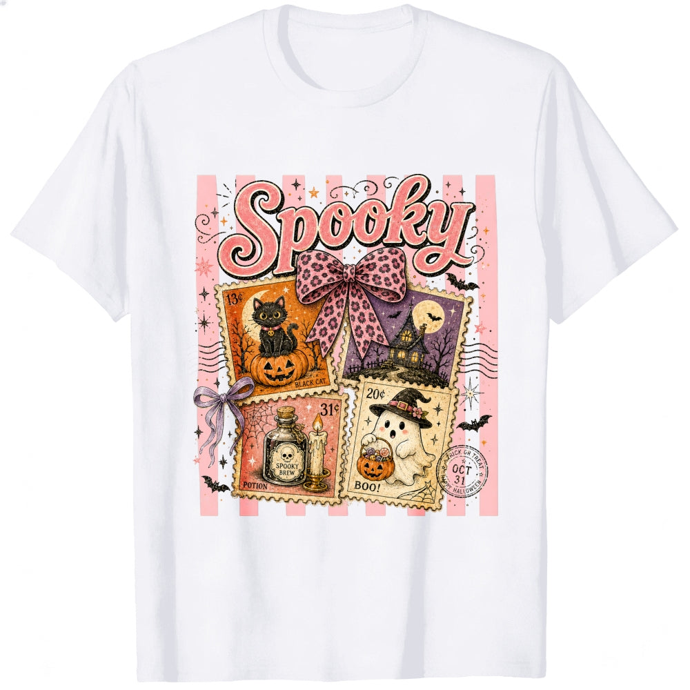 Vintage Halloween Spooky Stamps Classic T-Shirt