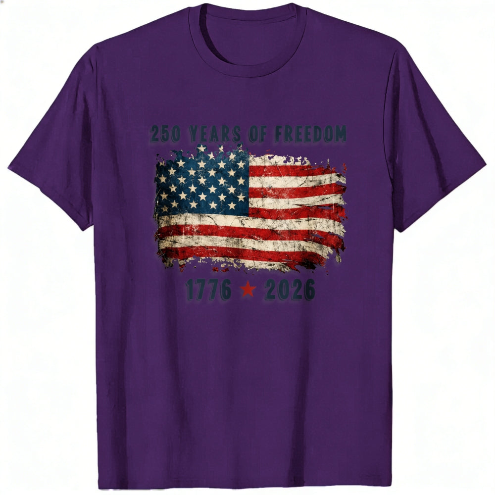 Patriotic American Flag Design Classic T-Shirt 250 Years Of Freedom 1776 2026