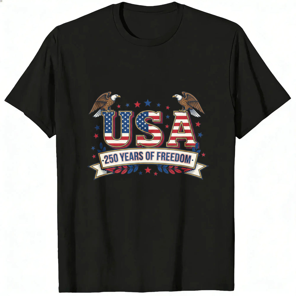 Patriotic American Flag Eagle Design Classic T-Shirt USA 250 Years Of Freedom