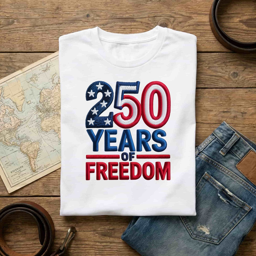 Patriotic American Flag Design Classic T-Shirt 250 Years Of Freedom